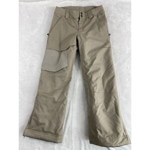 Obermeyer Ski Pants Teen Sz L Beige Waterproof Insulated Snowboard